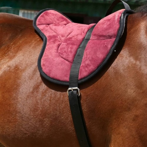 Faux suede saddle pad stitched - pad,