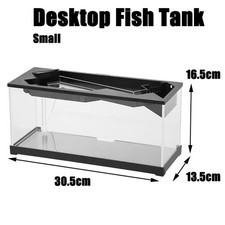 Small Fish Tank Aquarium With Build-in Light Water Pump Acrylic Filter Cycle UK