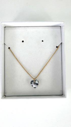 Necklace heart crystal - heart,