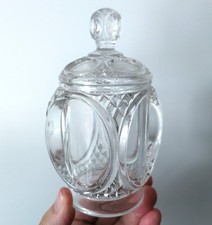 Vintage glass jam pot interesting design
