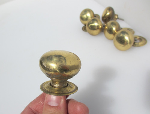Vintage brass cabinet knob - brass,