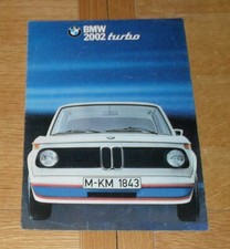 BMW 2002 Turbo Brochure 1974-1976 - UK Market English Text