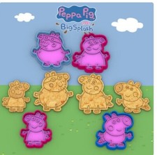 Peppa Pig and george pig mummy and daddy pig Cookie Cutter and insert