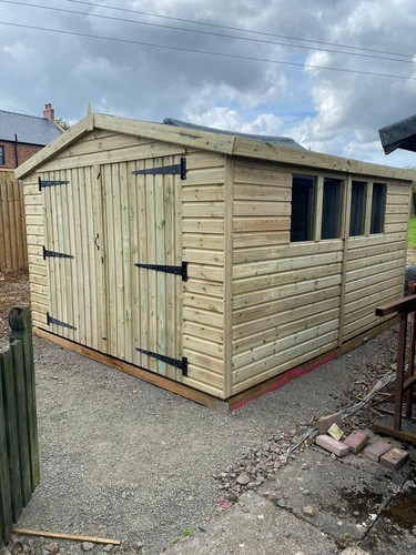 12x10 apex garden shed - apex,