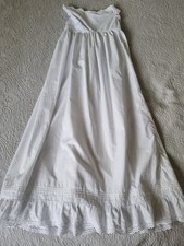 Child's Vintage 1940's circa Night dress/petticoat, White cotton linen.