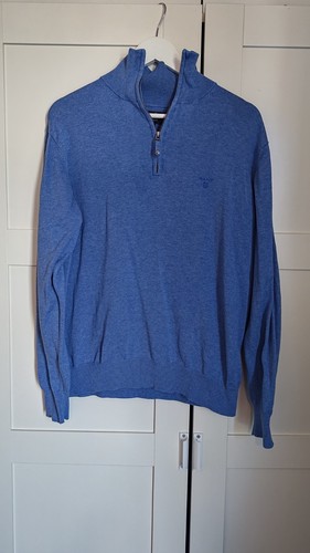 Gant zip blue - 1/4, cotton