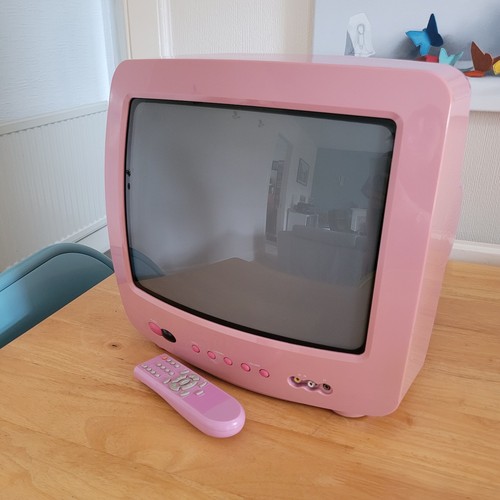 Pink portable crt remote - tv, &