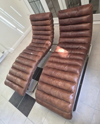 Halo lounge leather chaise - lounge,