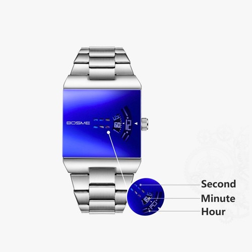 Men steampunk square watch - men's,