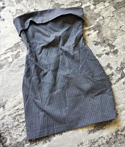 Zara grey pinstripe strapless - grey,