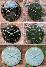 Garden Wall Clock Station Church Clock Tower Hand Painted Outdoor indoor 