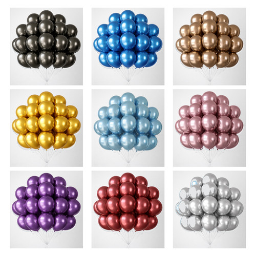 Metallic latex balloons 10 - metallic, 10"