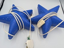 2 X Ikea Children's Bedside / Wall Light Blue Star, Excellent Condition Working 