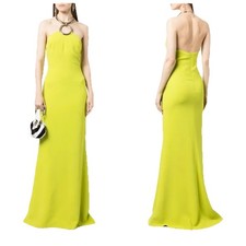 ELIE SAAB Lime Green Crepe