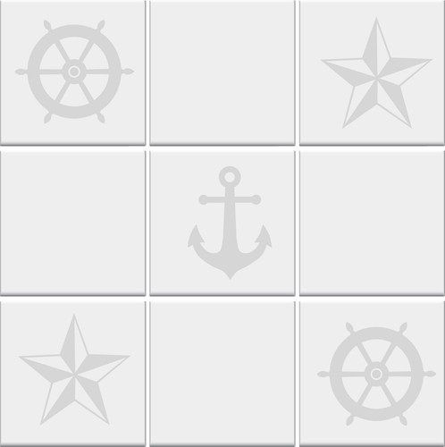 Bathroom tile stickers - stickers, anchor