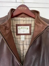 Orvis Mens Leather Jacket