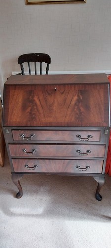 Reproduction mahogany bureau - reproduction,