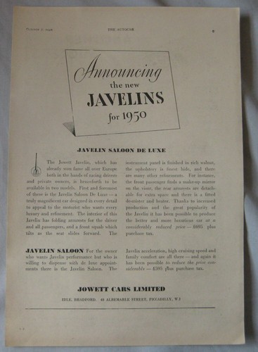 1949 jowett javelin original - 1949,