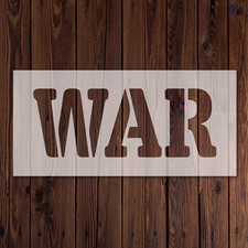 War Word Stencil - 190 Micron