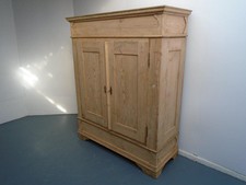 Great Georgian Panelled Antique/Old Pine 2 Door Knockdown Wardrobe to Wax/Paint
