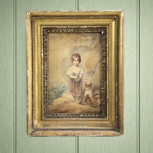 Antique 19th century portrait - century,