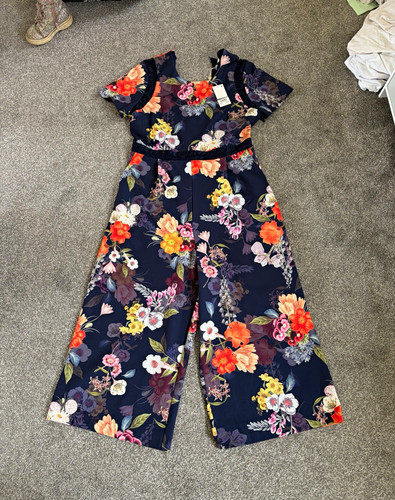 Next navy floral wide leg - navy, lace