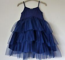 Immaculate Eliane et Lena Stunning Blue Dress with Net Frills, 4 yrs