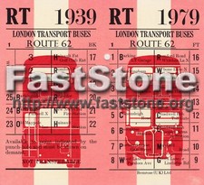 London Transport Buses RT Farewell Cavalcade 7 April 1979 Giant Souvenir Ticket.