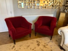 ExDisplay George Smith pair of Sommerville chair Long Mohair RRP £22,400 inc VAT