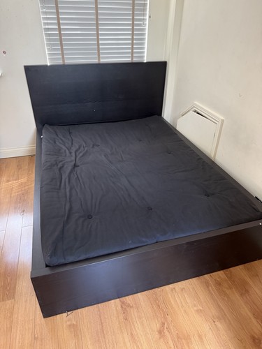 Black ikea malm - double, bed