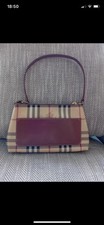 Burberry Beige Nova Check Handbag Genuine Small Shoulder bag