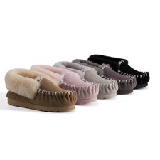 AUS WOOLI Australia Water-Resistant Genuine AU Sheepskin Moccasin