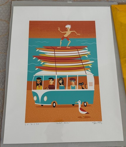 Shag josh agle surf - surf, bus