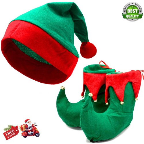 Elf boots hat set santas - elf,
