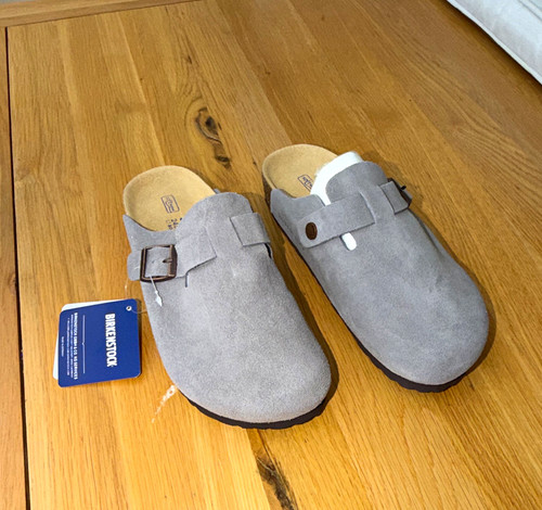 Birkenstock boston grey suede - boston,