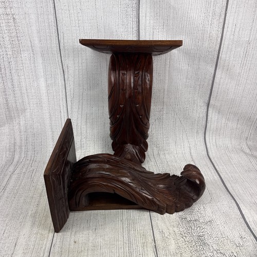 Pair vtg wood - vtg, corbel