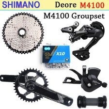 SHIMANO DEORE M4100 1x10 Speed MTB Groupset Fovno MC-016 Crank Sunshine Cassette