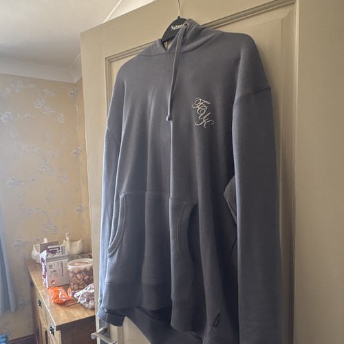 Fcuk grey pullover hoodie - pullover,