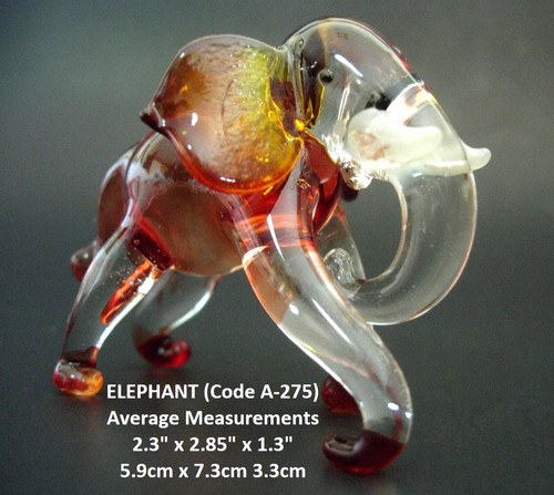 Glass rogue elephant figurine - glass,
