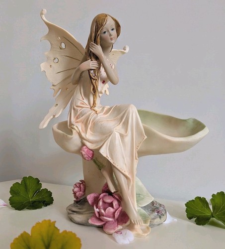 Vintage resin flower fairy - vintage,
