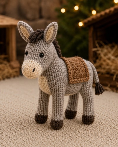 Nativity donkey free standing - donkey,