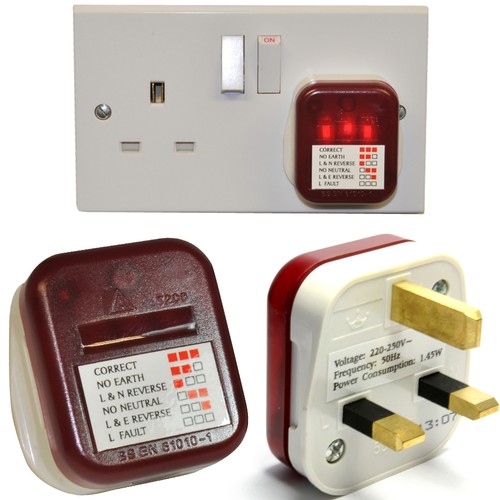 Led plug socket tester - tester, live