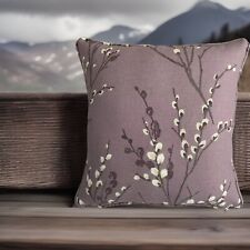A 16 Inch cushion cover in Laura Ashley Pussy Willow Grape Fabric
