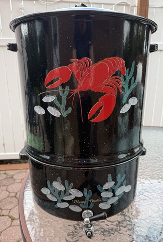 Vintage double steamer granite - double,