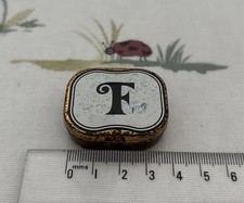 Small Name Initial F Metal Tin