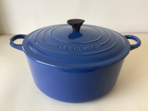 Creuset 24cm blue cast - cast, iron
