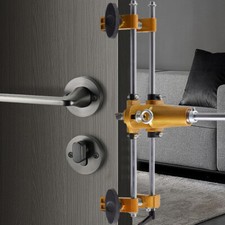 Door Lock Mortiser Fitting Jig Kit With 3 Cutters Fast Woodworking Tool Set UK