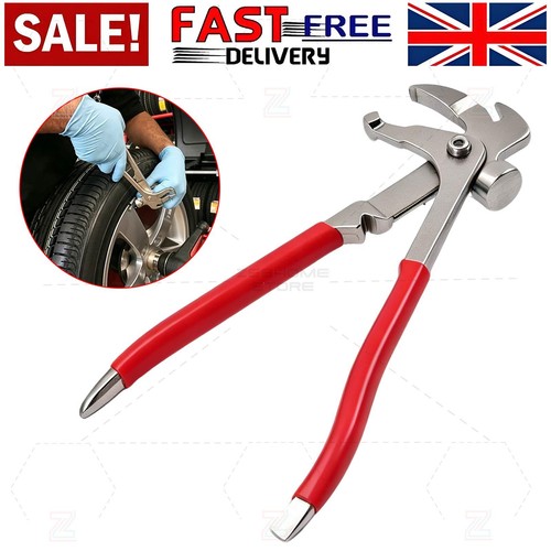 Wheel balance weight - wheel, pliers