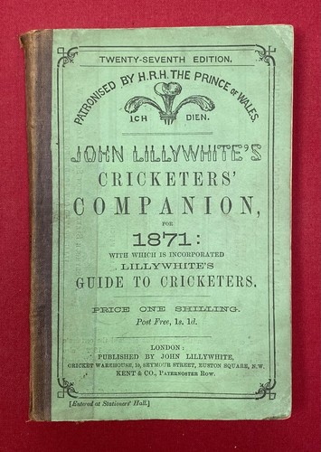 1871 lillywhite - 1871, lillywhite’s