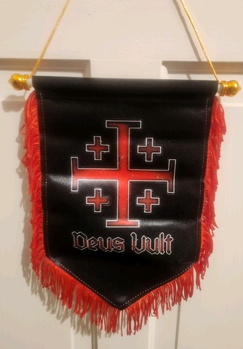 Knights templar cross pennant - knights,